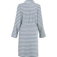 Cawö Cawö Dames Badjas kort met Tunnelkoord en Rits 6597 Navy 46 - thumbnail