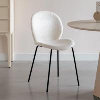 Zuiver Eetkamerstoel 'Bonnet' Teddy, kleur Off White - thumbnail