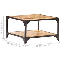 Salontafel 60x60x35 cm massief mangohout - thumbnail
