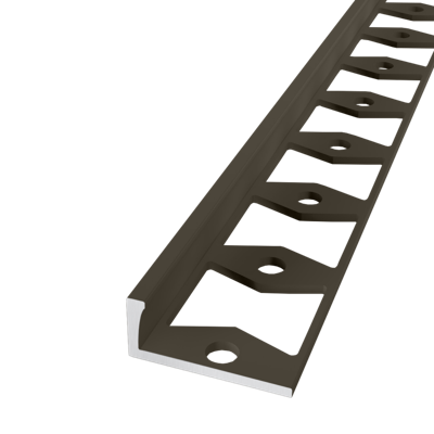 Küberit - In-egaliseer eindprofiel 307 tot 6mm PVC brons (250 cm)