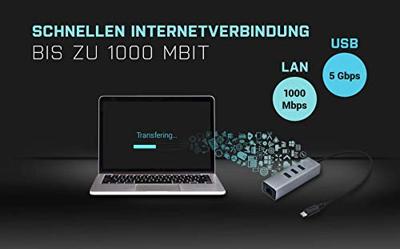 I-tec C31METALG3HUB USB 3.1 (3.1 Gen 2) Type-C 5000Mbit/s Grijs hub & concentrator - thumbnail