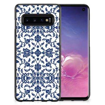 Samsung Galaxy S10 Skin Case Flower Blue