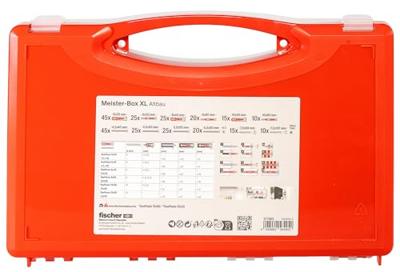 Fischer 577865 Meister-Box XL Altbau + S Assortimentsdoos pluggen 30 mm, 40 mm, 50 mm, 65 mm, 80 mm 280 onderdelen Fischer 577865 Meister-Box XL Altbau + S Assortimentsdoos pluggen 30 mm, 40 mm, 50 mm, 65 mm, 80 mm 280 onderdelen