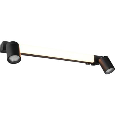 Mat Zwarte LED Wandlamp 6.5W - Aanpasbare Kleur - GU10 Fitting - IP44