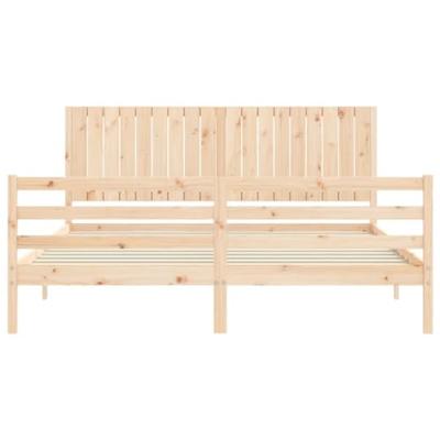 Bedframe met hoofdbord massief hout