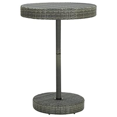 Tuintafel 75,5x106 cm poly rattan grijs