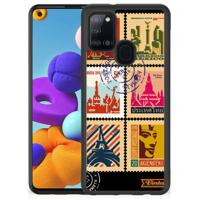 Samsung Galaxy A21s Silicone Hoesje Postzegels - thumbnail
