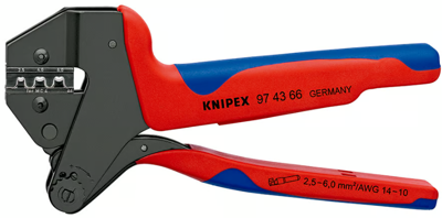 Knipex 97 43 66 Krimptang 1 stuks 0.5 tot 6 mm² Incl. verwisselbare krimpinserts