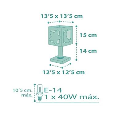 Dalber Kinderkamer tafellampMoonlight turquoise - 63231H