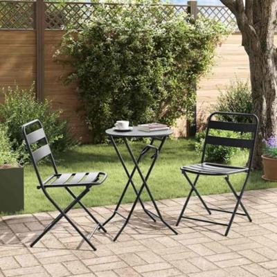Bistroset 3 pcs Antraciet Staal