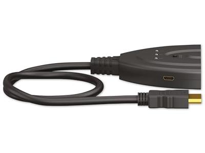 Goobay Goobay 58488 HDMI Switcher Umschalter 3 in 1 out Erweiterung Kabel 4K Manuell HDMI-switch 3 poorten Vergulde connectoren, ARC (Audio Return Channel), Goobay Goobay 58488 HDMI Switcher Umschalter 3 in 1 out Erweiterung Kabel 4K Manuell HDMI-switch 3 poorten Vergulde connectoren, ARC (Audio Return Channel),