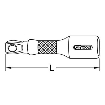 KS Tools 918.1661 9181661 Dopsleutelverlenging Aandrijving 1/2 (12.5 mm) 180 mm 1 stuk(s)