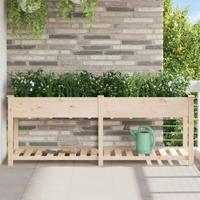 Tuin Bloempot Beige 203 x 53 x 76,5 cm Massief Vurenhout - thumbnail