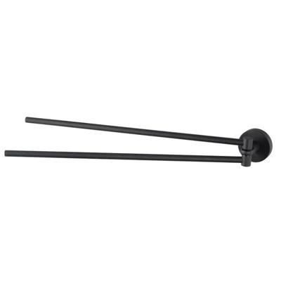 Haceka Kosmos Handdoekhouder - 42cm - dubbel - draaibaar - mat zwart 1208543