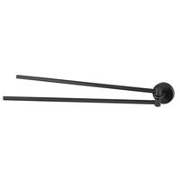 Haceka Kosmos Handdoekhouder - 42cm - dubbel - draaibaar - mat zwart 1208543 - thumbnail