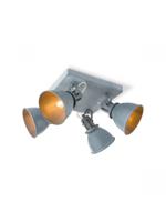 Light depot - LED opbouwspot Fama 4L Ø 23 cm - grijs betonlook - Outlet - thumbnail