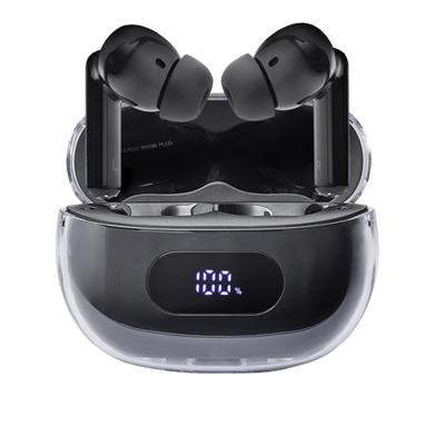 Intenso Buds Plus T310AE schwarz In Ear headset Bluetooth Stereo Zwart Noise Cancelling Oplaadbox, Indicator voor batterijstatus, Touchbesturing Mobiele