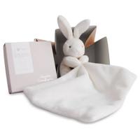 Zachte knuffelzakdoek - 10 cm - Bloemendoos - DOUDOU ET COMPAGNIE wit - thumbnail