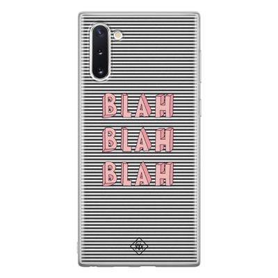 Samsung Galaxy Note 10 siliconen telefoonhoesje - Blah blah blah Samsung Galaxy Note 10 siliconen telefoonhoesje - Blah blah blah