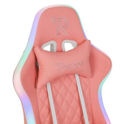 Ranqer Halo gamestoel RGB / LED roze