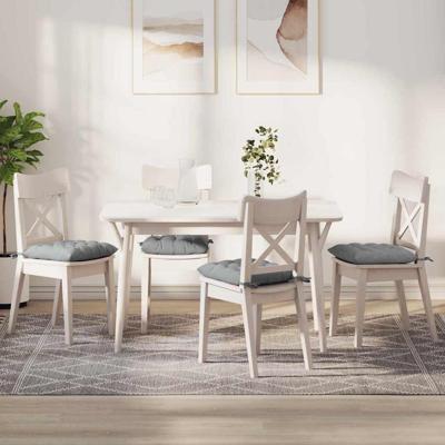 VidaXL Zitkussens 4 pcs lichtgrijs 40 x 40 x 6 cm stof