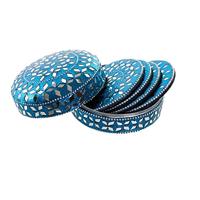 Onderzetters DKD Home Decor Aluminium Hout MDF (3 pcs) - thumbnail