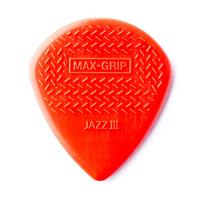 Dunlop 471P3N Max-Grip Jazz III Nylon Pick plectrum set 6 stuks - thumbnail