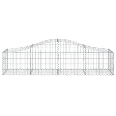 VidaXL Schanskorf gewelfd 200x50x40/60 cm gegalvaniseerd ijzer VidaXL Schanskorf gewelfd 200x50x40/60 cm gegalvaniseerd ijzer