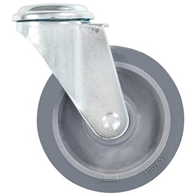 VidaXL Zwenkwielen met boutgaten 4 st 100 mm