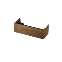 INK - Onderkast 1 Lade Push 2 Open Bestaande Uit - 1200x450x376 Mm - Massief Eiken Chocolate - thumbnail