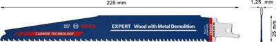 Bosch Accessories 2608900399 Expert Wood with Metal Demolition S 1167 XHM reciprozaagblad, 3 stuks Zaagbladlengte 225 mm 3 stuk(s)