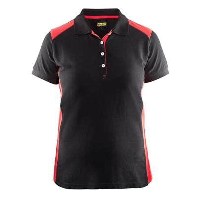 Blåkläder Dames poloshirt piqué 33901050 | Zwart/Rood | Maat L - 7330509479568 Blåkläder Dames poloshirt piqué 33901050 | Zwart/Rood | Maat L - 7330509479568