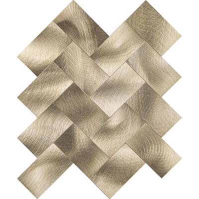 Zelfklevende Mozaïek Tegel - Afimera Visgraat XL - Geborsteld Goud - 272x240x4mm