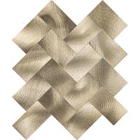 Zelfklevende Mozaïek Tegel - Afimera Visgraat XL - Geborsteld Goud - 272x240x4mm - thumbnail