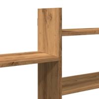 Wandschap 167,5x18x68 cm bewerkt hout artisanaal eikenkleurig - thumbnail