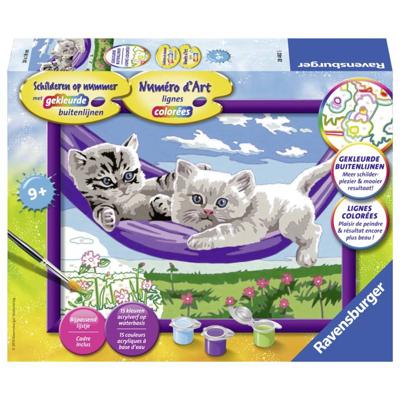 Ravensburger Schilderen op nummer kittens in de hangmat