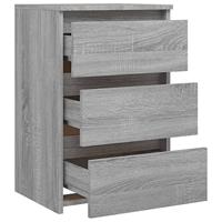 Nachtkastjes 2 st 40x35x62,5 cm bewerkt hout grijs sonoma eiken - thumbnail