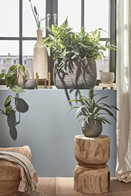 Mica Decorations Hendrick Bloempot - 21x21x19 cm - Cement - Bruin