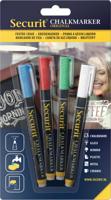 Krijtstift Securit SMA-100 rond 1-2mm wit/blauw/groen/rood blister à 4 stuks - thumbnail