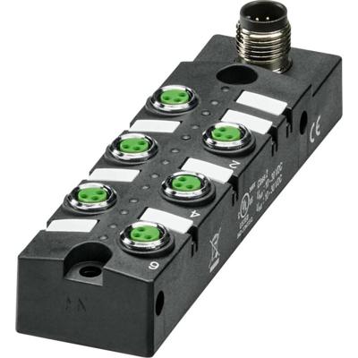 Phoenix Contact SACB- 6/3-L-M12-M8 HD 1197408 Sensor/actuator box M8-verdeler met metalen schroefdraad 1 stuk(s)