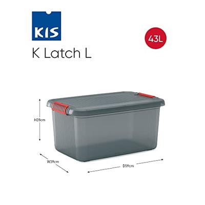 KIS 237047 Opbergbox K Latch Stapelbaar (b x h x d) 590 x 280 x 390 mm Rook-grijs, Doorschijnend 1 stuk(s) KIS 237047 Opbergbox K Latch Stapelbaar (b x h x d) 590 x 280 x 390 mm Rook-grijs, Doorschijnend 1 stuk(s)