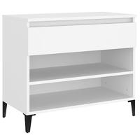 VidaXL Schoenenkast 70x36x60 cm bewerkt hout wit - thumbnail