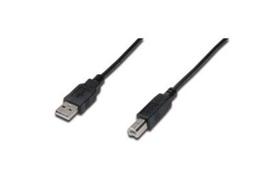DIGITUS ak300102010s kabel USB 2.0 stekker A-B, 1 meter, zwart