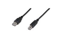 DIGITUS ak300102010s kabel USB 2.0 stekker A-B, 1 meter, zwart - thumbnail