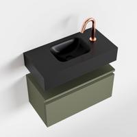 MONDIAZ ANDOR 60cm toiletmeubel army. LEX 60cm wastafel urban midden 1 kraangat - thumbnail