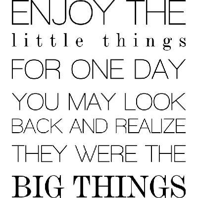 The little things - Muursticker
