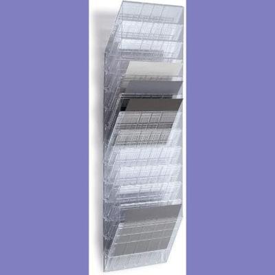 Durable Folderhouder | H1.040xB348xD95mm | aantal vakken 12 A4 dwars | polystyreen transparant | 1 stuk - 1709781400 1709781400