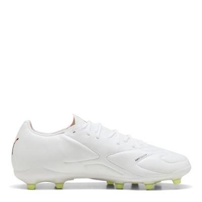 PUMA King 20 Match Gras / Kunstgras Voetbalschoenen (MG) Wit Felrood Neongeel PUMA King 20 Match Gras / Kunstgras Voetbalschoenen (MG) Wit Felrood Neongeel