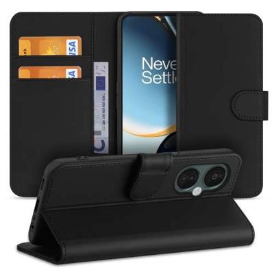 Book Cover Hoesje voor de OnePlus Nord CE 3 Lite Zwart met Pasjeshouder Book Cover Hoesje voor de OnePlus Nord CE 3 Lite Zwart met Pasjeshouder