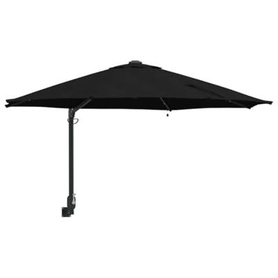 Tuinparasol Zwart en Zwart 248 x 248 x 148 cm
